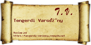 Tengerdi Varsány névjegykártya